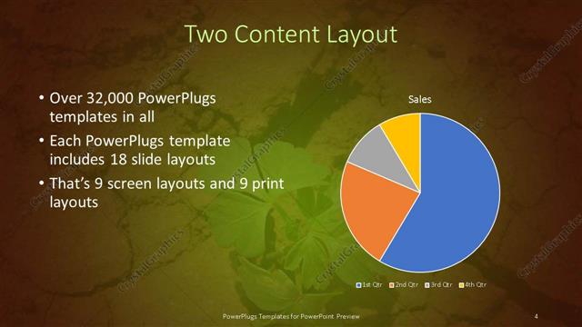 Two Content presentation slide layout