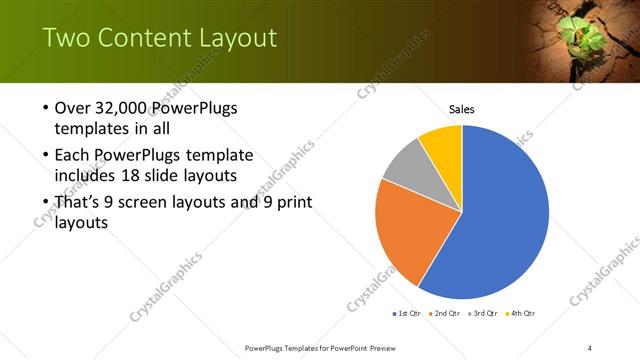Two Content presentation slide layout