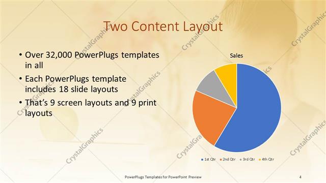 Two Content presentation slide layout