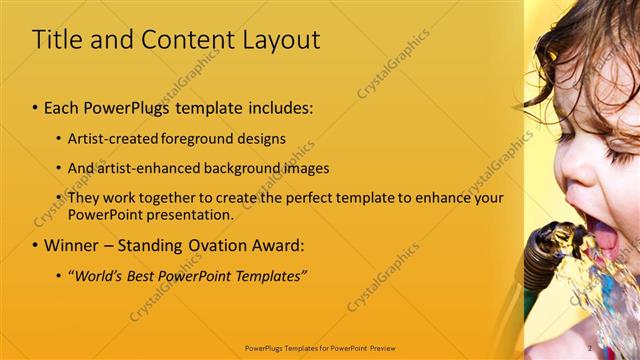 Title and Content presentation slide layout