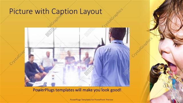 Picture with Caption presentation slide layout