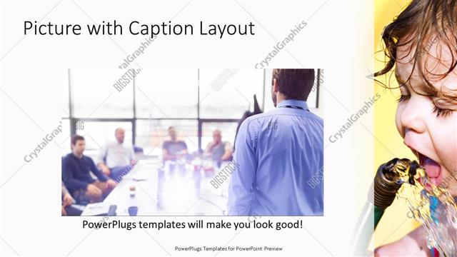 Picture with Caption presentation slide layout
