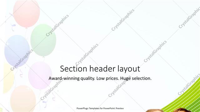 Section Header presentation slide layout