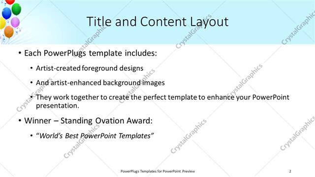 Title and Content presentation slide layout