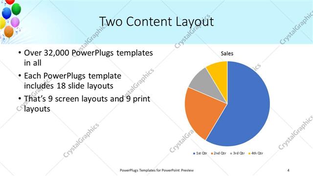Two Content presentation slide layout