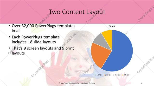 Two Content presentation slide layout