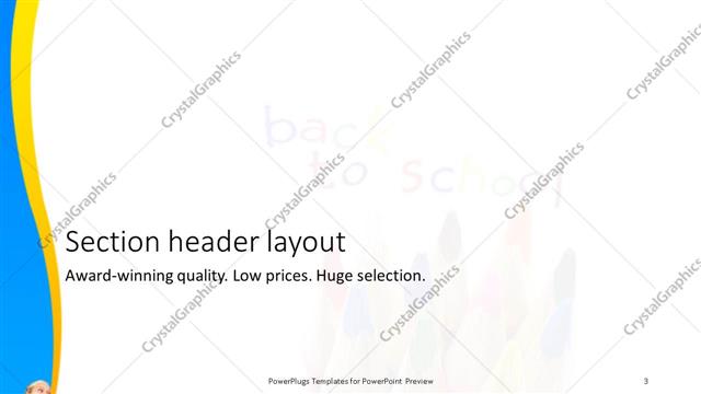 Section Header presentation slide layout