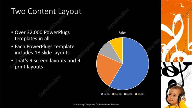 Two Content presentation slide layout