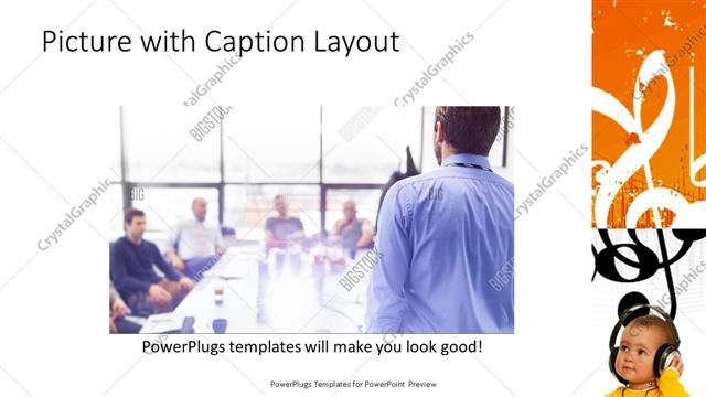 Picture with Caption presentation slide layout