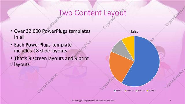 Two Content presentation slide layout
