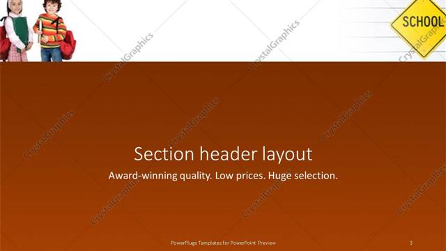 Section Header presentation slide layout