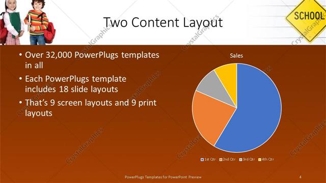 Two Content presentation slide layout