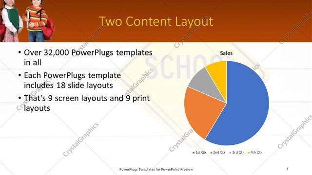 Two Content presentation slide layout