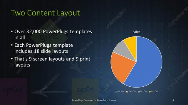 Two Content presentation slide layout