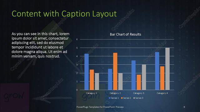 Content with Caption presentation slide layout