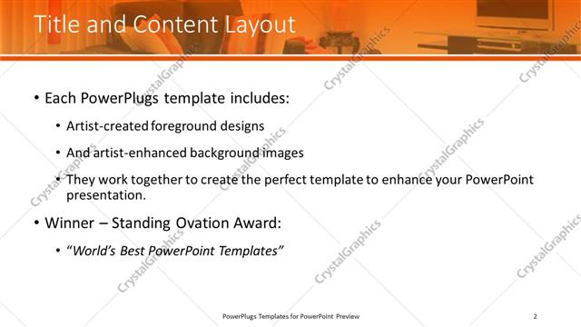 Title and Content presentation slide layout