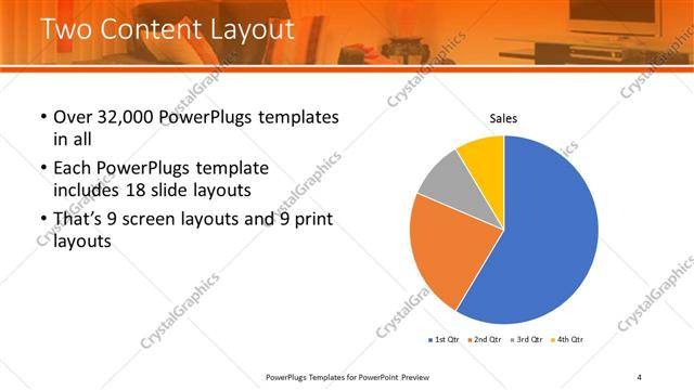 Two Content presentation slide layout