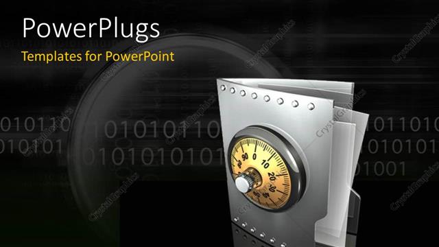 Presentation with numbers - A lock with binary numbers in the background