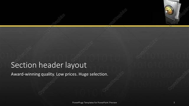 Section Header presentation slide layout