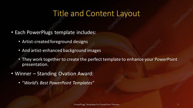 Title and Content presentation slide layout