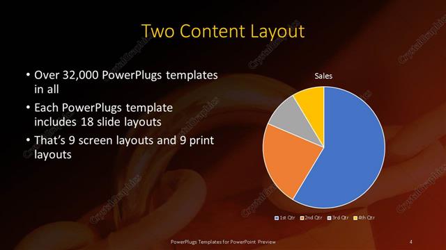 Two Content presentation slide layout
