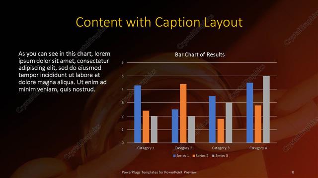 Content with Caption presentation slide layout