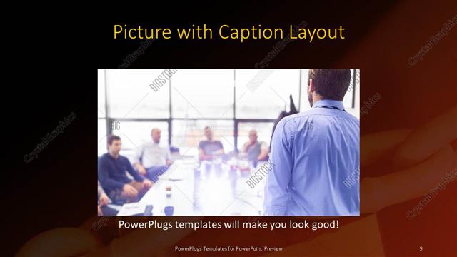 Picture with Caption presentation slide layout