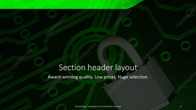 Section Header presentation slide layout