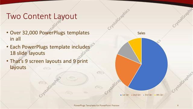 Two Content presentation slide layout