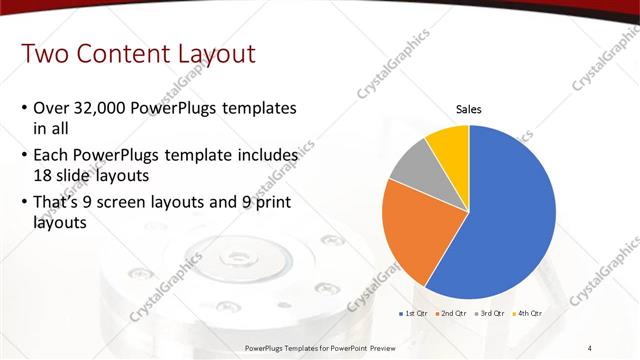 Two Content presentation slide layout