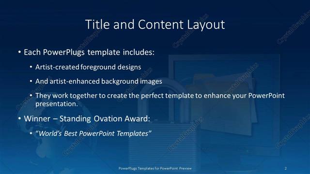 Title and Content presentation slide layout