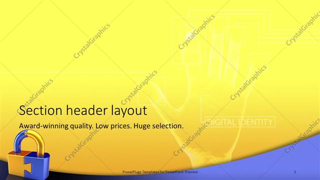 Section Header presentation slide layout