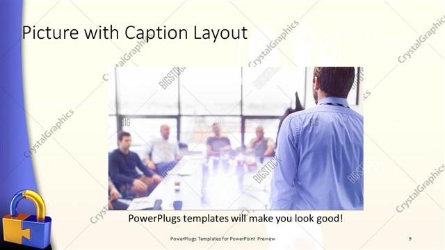 Picture with Caption presentation slide layout