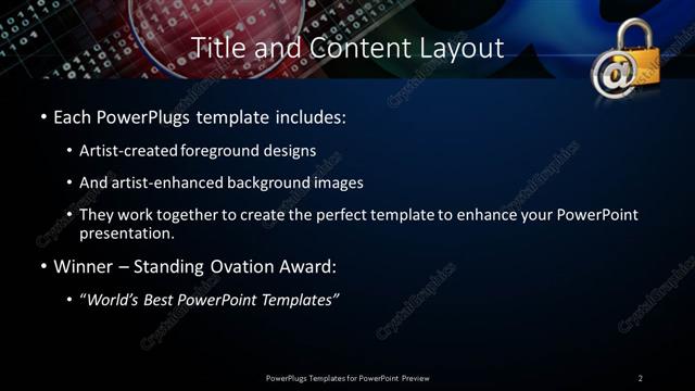 Title and Content presentation slide layout