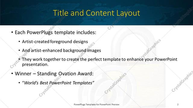 Title and Content presentation slide layout