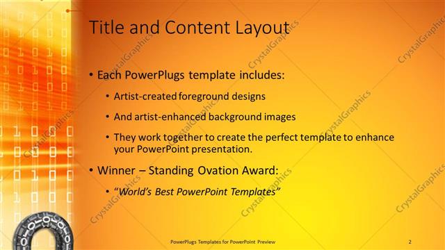 Title and Content presentation slide layout