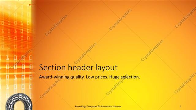 Section Header presentation slide layout