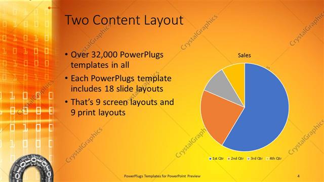 Two Content presentation slide layout