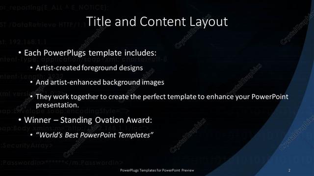 Title and Content presentation slide layout