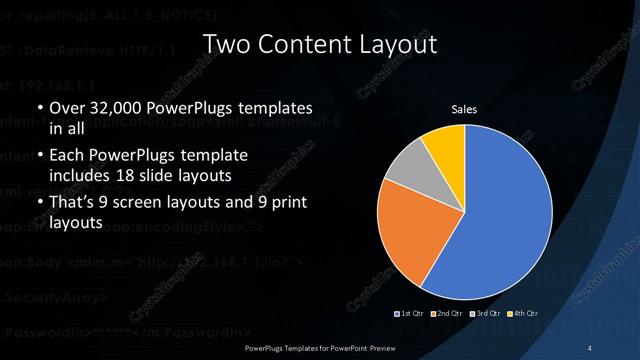 Two Content presentation slide layout