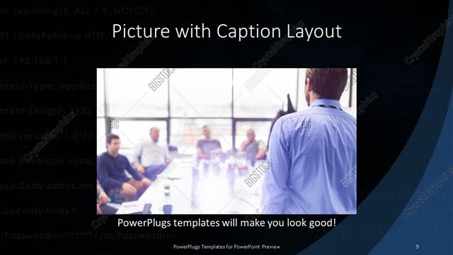 Picture with Caption presentation slide layout