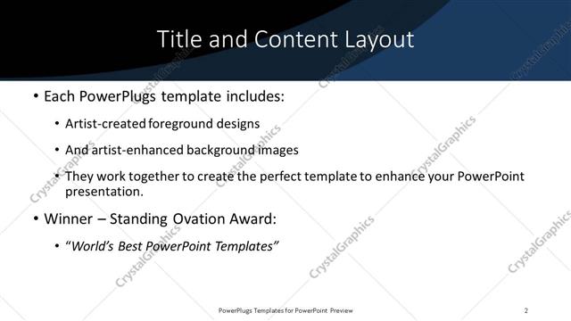 Title and Content presentation slide layout