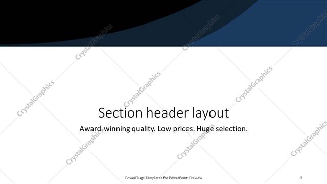 Section Header presentation slide layout