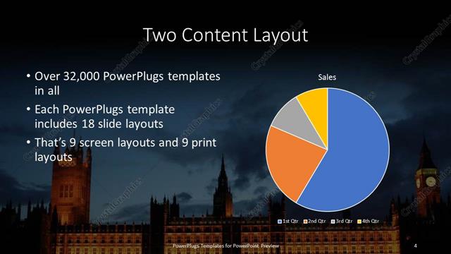 Two Content presentation slide layout
