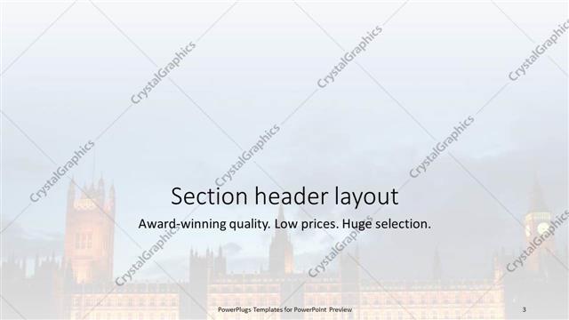 Section Header presentation slide layout