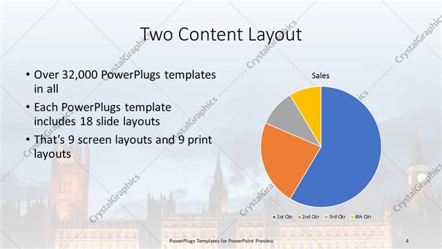 Two Content presentation slide layout