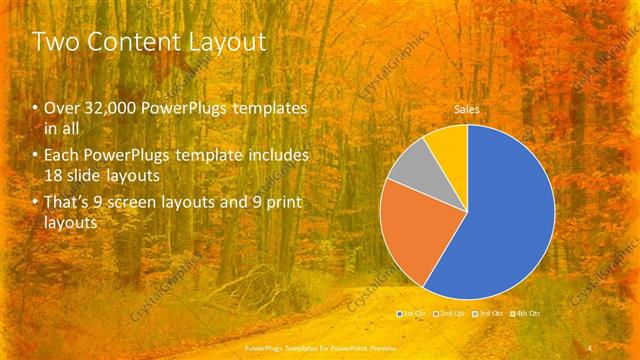 Two Content presentation slide layout