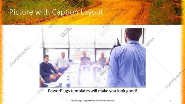 Picture with Caption presentation slide layout