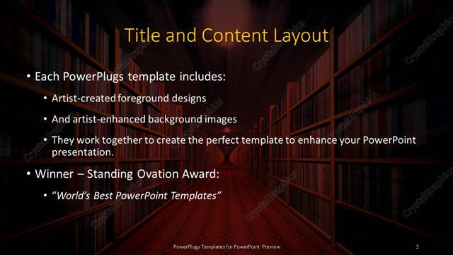 Title and Content presentation slide layout
