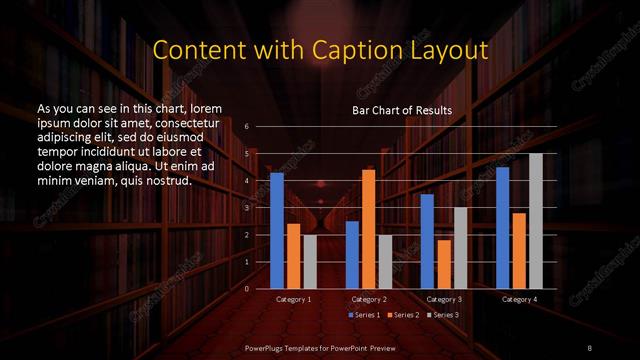 Content with Caption presentation slide layout